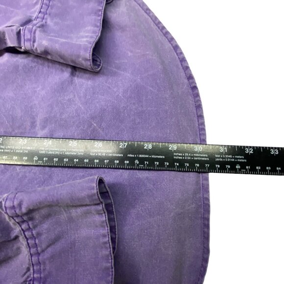 Vtg FRONTIER SERIES Men Western Denim Shirt Button Down Long Sleeve Sz M Purple - Picture 8 of 9